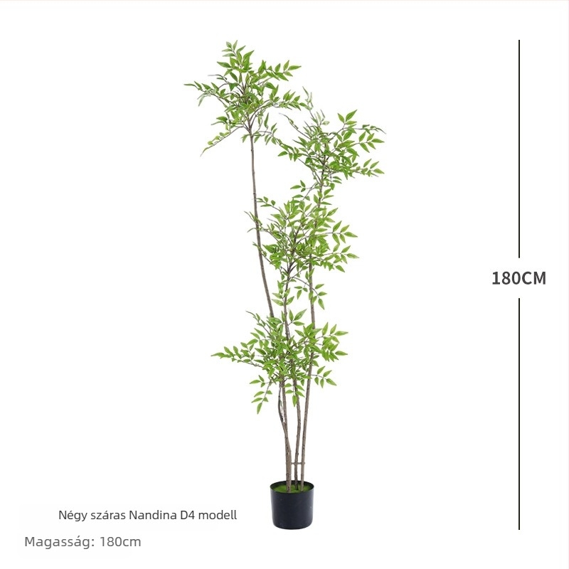 Nagy belső térre szóló műnövény, nandina bonsai, padlón álló dekoráció otthonokba, szállodákba és kereskedelmi terekbe