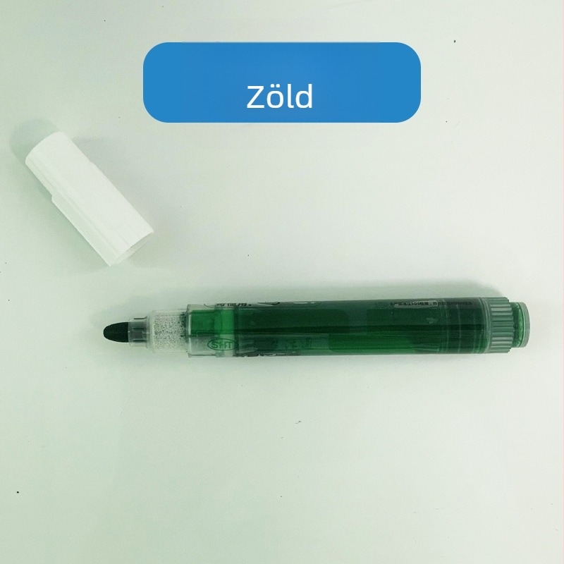Nyom nélkül törlő fehér táblás marker, zöld tábla marker, oktatási célú újratölthető marker, nagy kapacitású folyékony tinta, vízbázisú toll