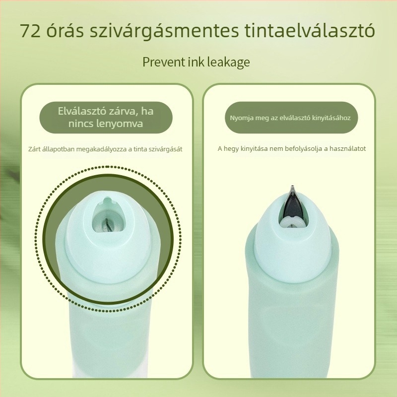 Yimulin testtartás-korrigáló töltőtoll, elegáns kialakítás, sima írás, gyorsan száradó tinta, nyomógombos mechanizmus, cserélhető tintapatronok, tollkészlet