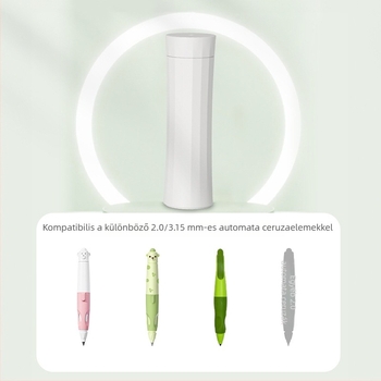 Fél-automatikus ceruzahegyező, nagy átmérőjű 3.0–3.15 mm, mini hordozható, megőrzi a kezek tisztaságát.
