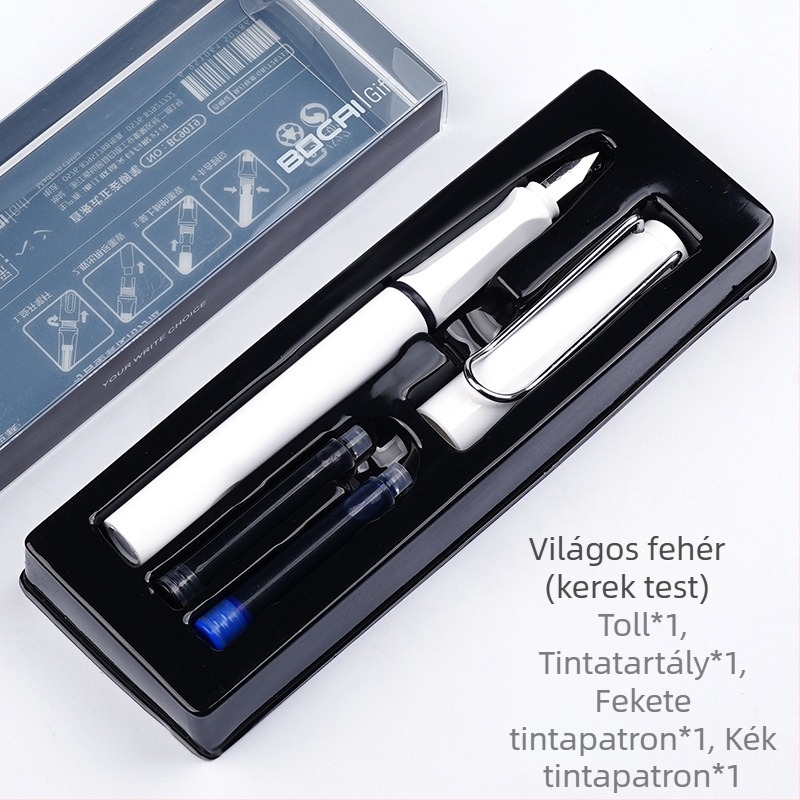 9020 Kör alakú töltőtoll a helyesírás gyakorlásához, cserélhető tintatartállyal, prémium ajándékdobozzal
