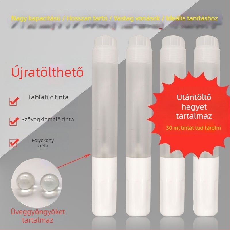 30 ml üres fehér tábla marker, vast vonalú, nagy kapacitású, professzionális tanároknak, újratölthető, oktatáshoz, 20 ml fehér tábla marker
