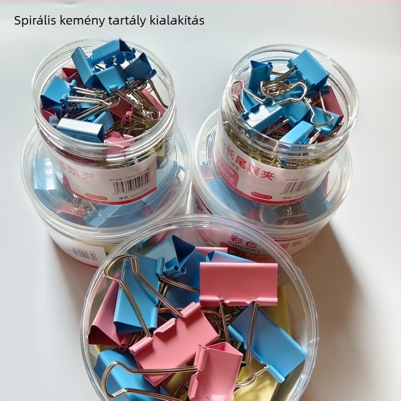 Színes fém hosszúfarkú dokumentumklipsz – irodai rendszerezéshez