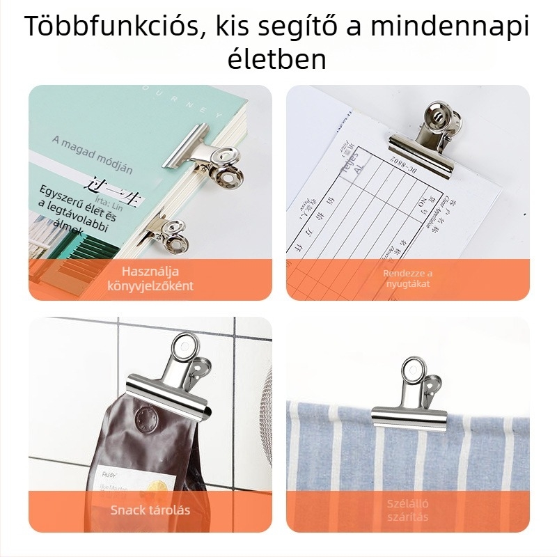 Kerek alakú fémből készült dokumentum- és irodai klipek – kis háztartási klipek, erősek, dovetail stílusú és hosszú farkú kivitel.