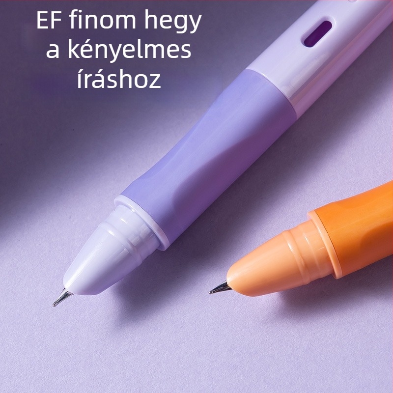 Deli SF570 töltőtoll diákoknak forgó tinta rendszerrel és cserélhető tintatárral, kezdők írásgyakorlásához