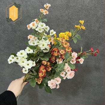 Selyemrózsa művirág otthoni dekorációhoz, DIY európai virágdekoráció, 75 cm magas
