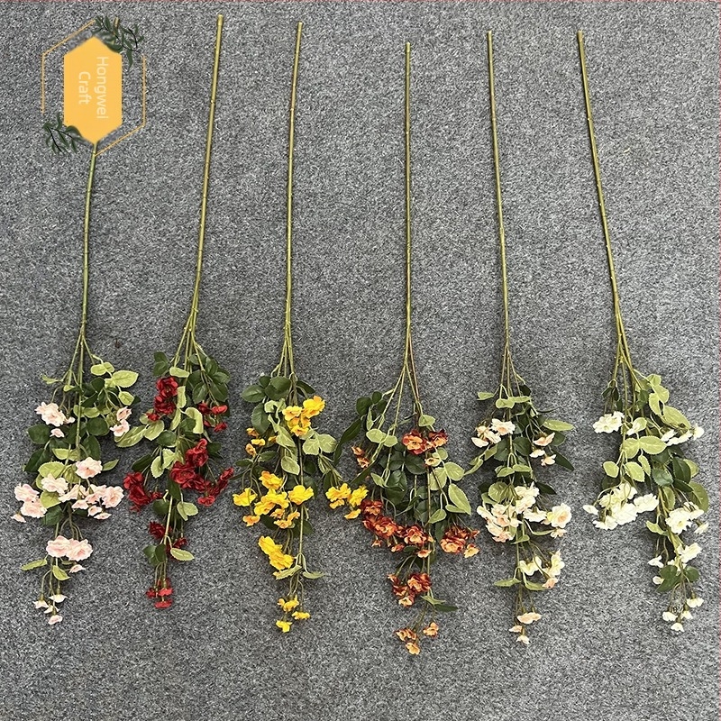Selyemrózsa művirág otthoni dekorációhoz, DIY európai virágdekoráció, 75 cm magas