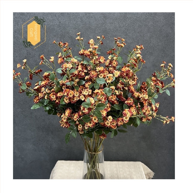 Selyemrózsa művirág otthoni dekorációhoz, DIY európai virágdekoráció, 75 cm magas