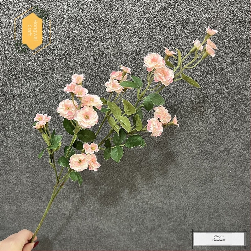 Selyemrózsa művirág otthoni dekorációhoz, DIY európai virágdekoráció, 75 cm magas