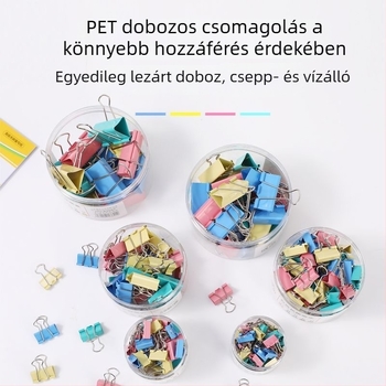 Színes hosszú iratkapcsok – fém, irodai kellékek, nagy tételben