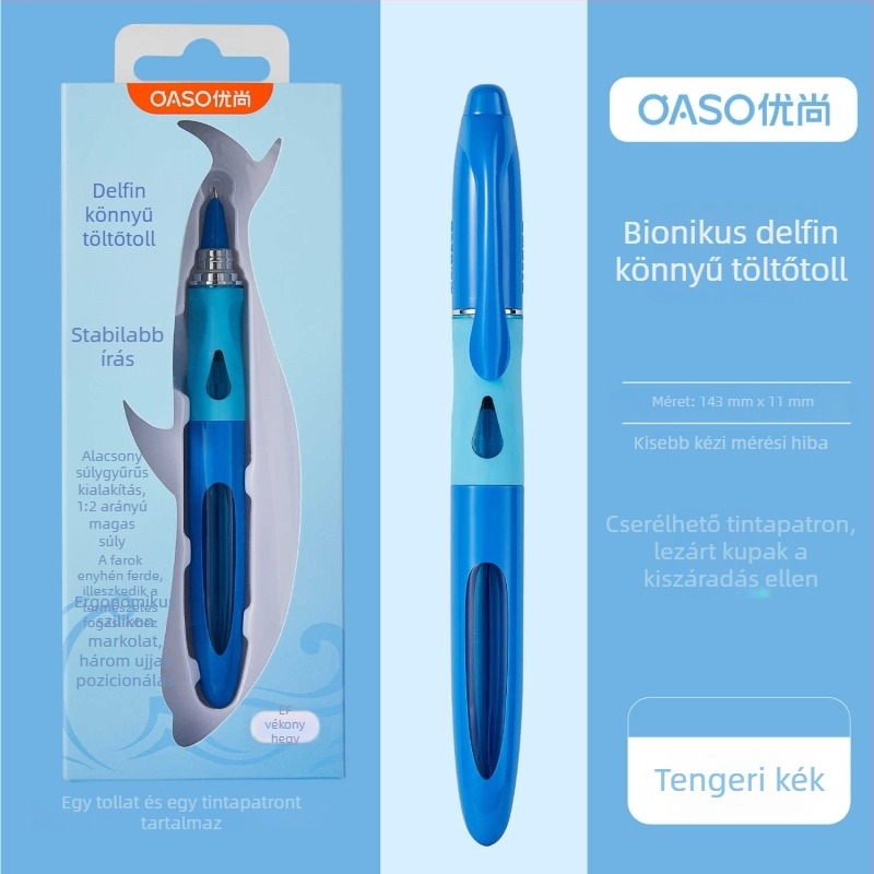 OASO A066 Delfin tollal alacsony súlyponttal harmadikos diákoknak, kezdőknek barátságos, magas esztétikai érték, testtartás-javító toll