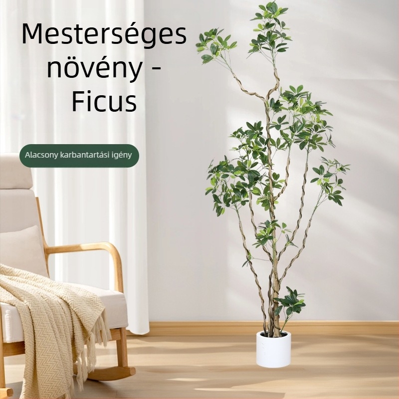 Duck Foot Wood beltéri műnövény luxus kivitelben, nagy bonsai a nappaliba