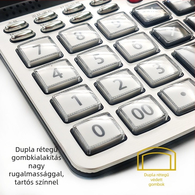 HT-826 12 számjegyű hangalapú számológép, asztali irodai használatra