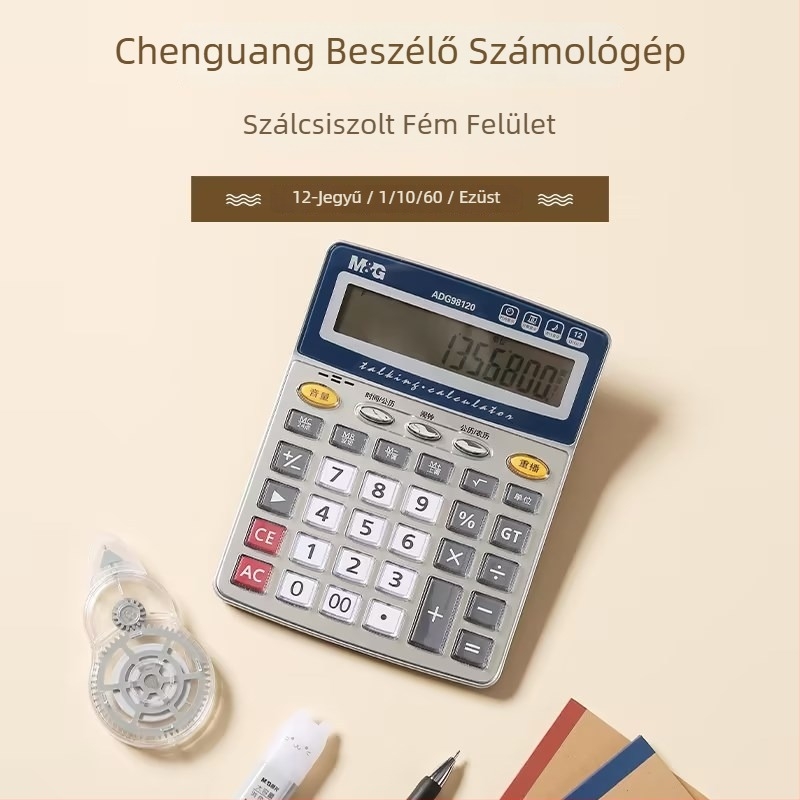 Adg 98120 Pénzügyi számológép, 12-jegyű kijelző