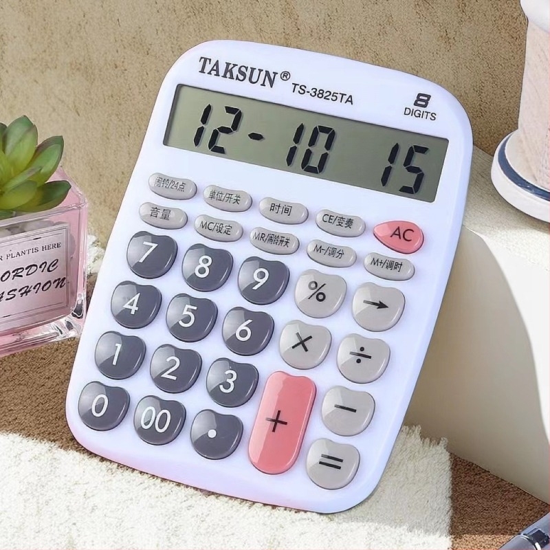 Dexin TS-3825TA hangalapú számológép valós személy kiejtésével, nagy kijelző, asztali irodai számológép