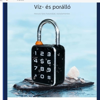 Mini ujjlenyomat- és jelszavas zár, kétoldalas feloldás, kompakt kültéri vízálló Bluetooth digitális zár szekrényhez