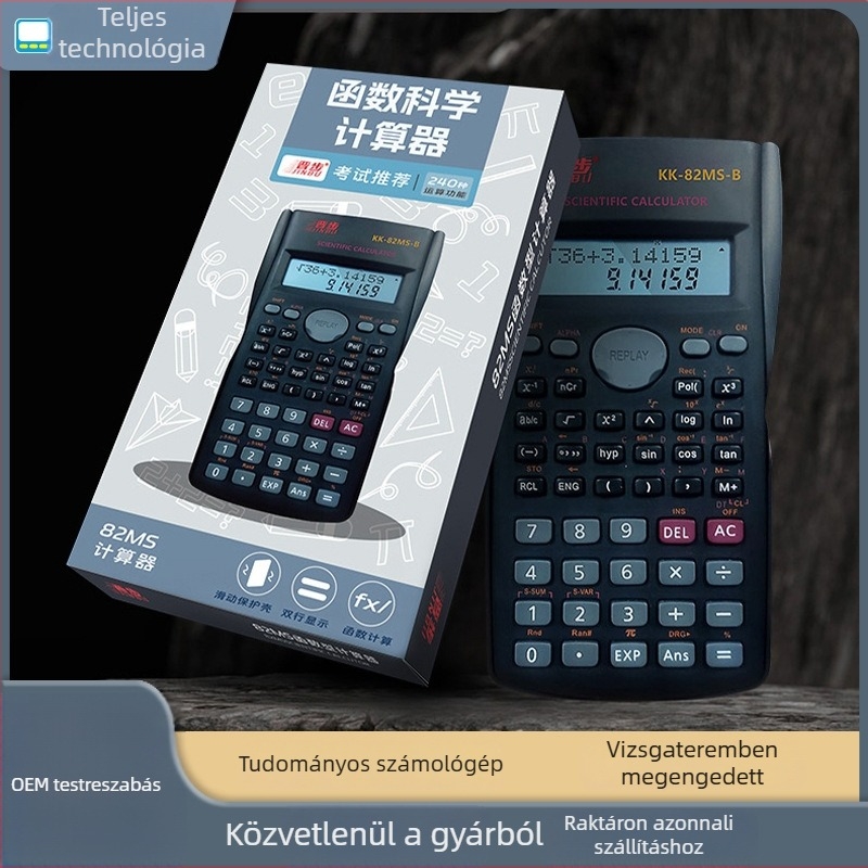 Advance 82MS többfunkciós tudományos számológép, 12 számjegyű kijelző, elemek nélkül