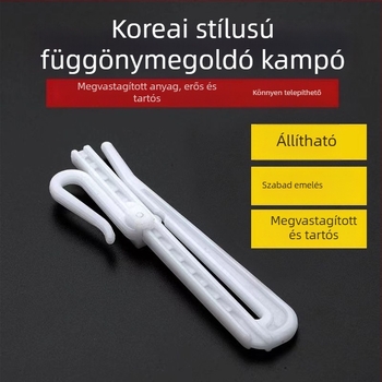 Koreai stílusú függöny állítható kampó, teleszkópos, műanyag