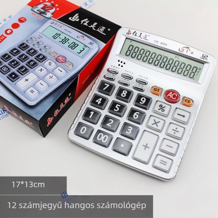 Jialingtong 8001 hangalapú számológép kristálygombokkal és emberi hangú kiejtéssel