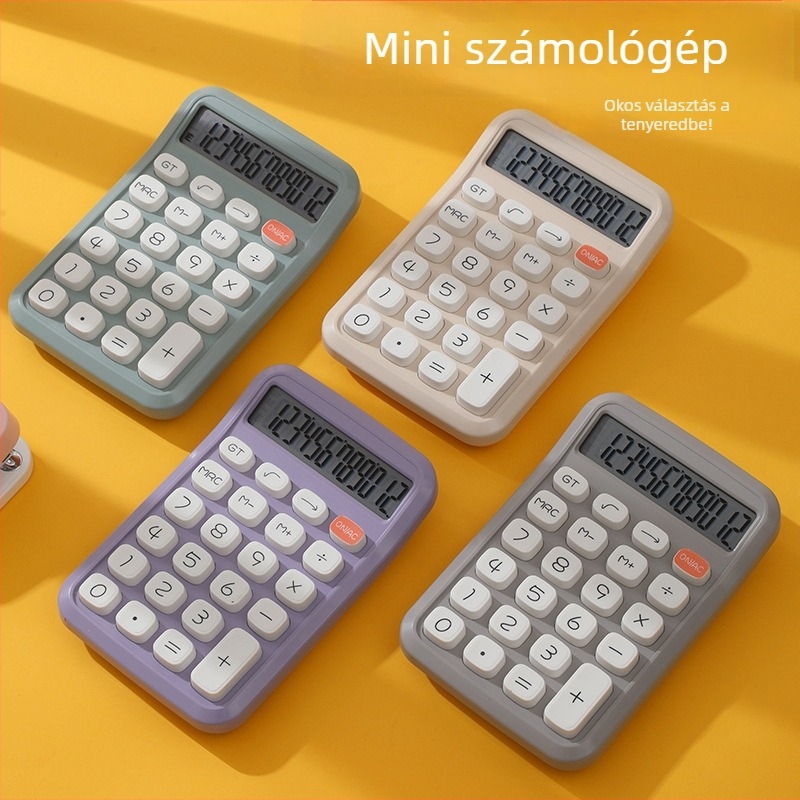 Új cukorkocka formájú számológép diákoknak és irodai használatra, 12 számjegyű kijelző