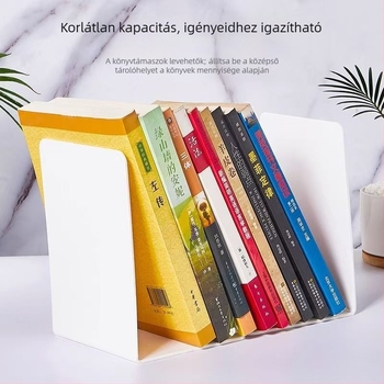 Minimalista műanyag L-alakú könyvállvány, asztali rendező