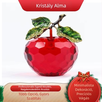 Kristály gömb dísz és kristályos alma dísz, Békés alma, karácsonyi dekoráció, kézműves alkotás