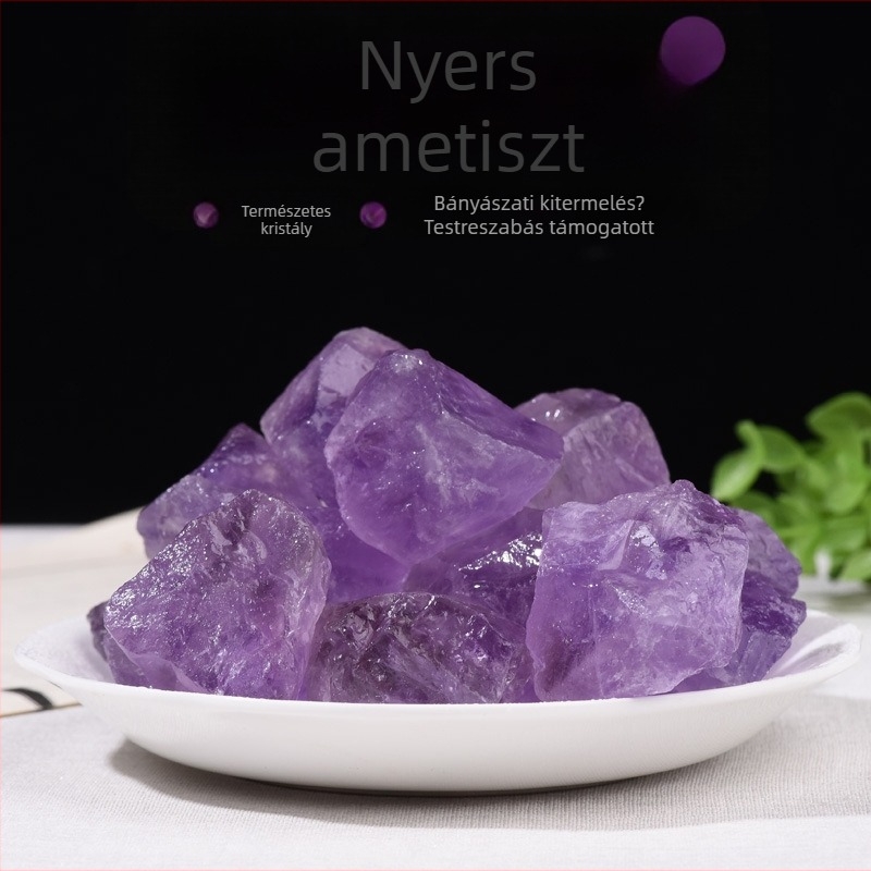 Ametiszt nyers kő, természetes világos lila, diffúzorhoz és kézműves projektekhez