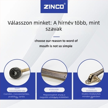 Zinkötvözetből készült patkó alakú ajtóstopper, mozgó gumibumperrel, falra szerelve, hálószobai ütközés elleni védelem