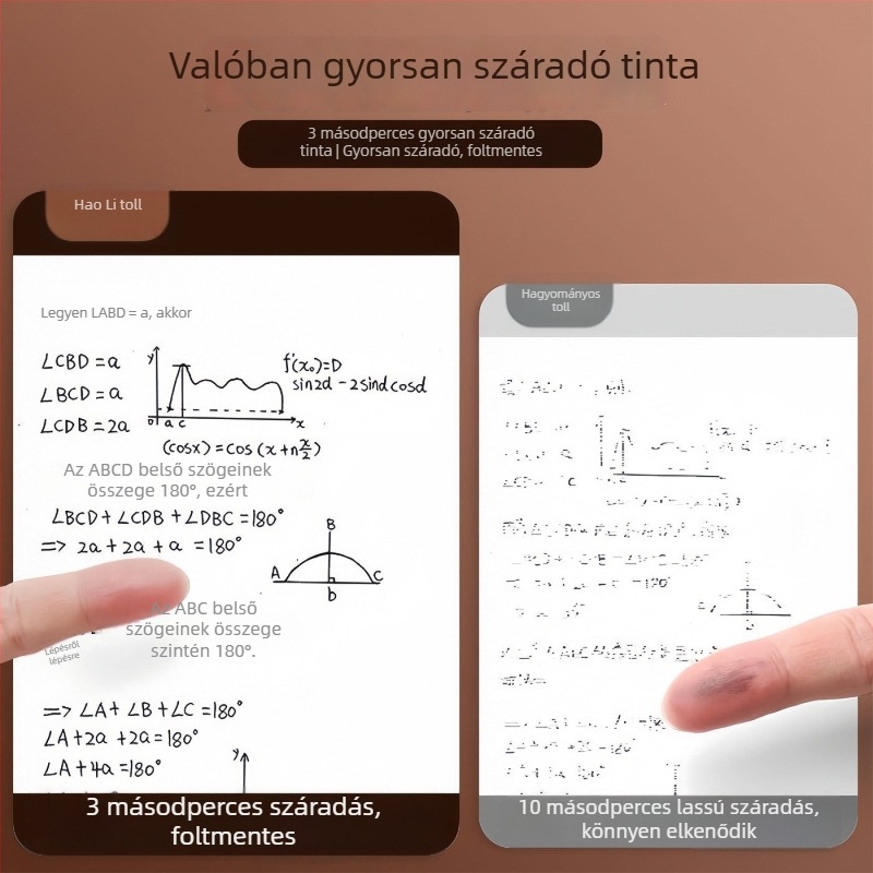 Haoli Coffee európai stílusú gél toll, visszahúzható mechanizmus, 0,5 mm fekete tinta, írásra és aláírásra
