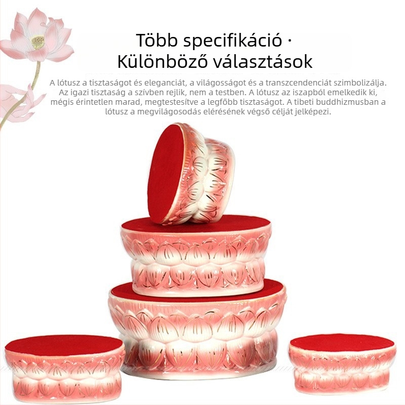 Kerámiából készített Guanyin szobor számára lótusz-reliefes talp és emelő párna