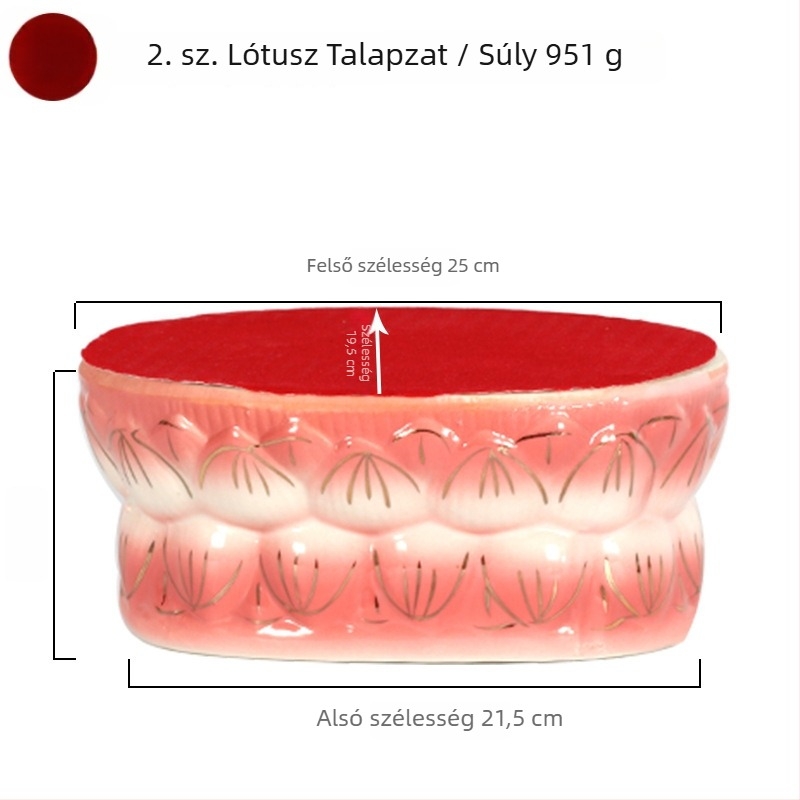 Kerámiából készített Guanyin szobor számára lótusz-reliefes talp és emelő párna