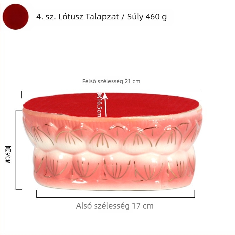 Kerámiából készített Guanyin szobor számára lótusz-reliefes talp és emelő párna