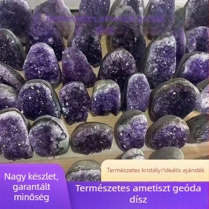 Ametiszt kristály fürt és blokk, természetes lila nyers ásvány