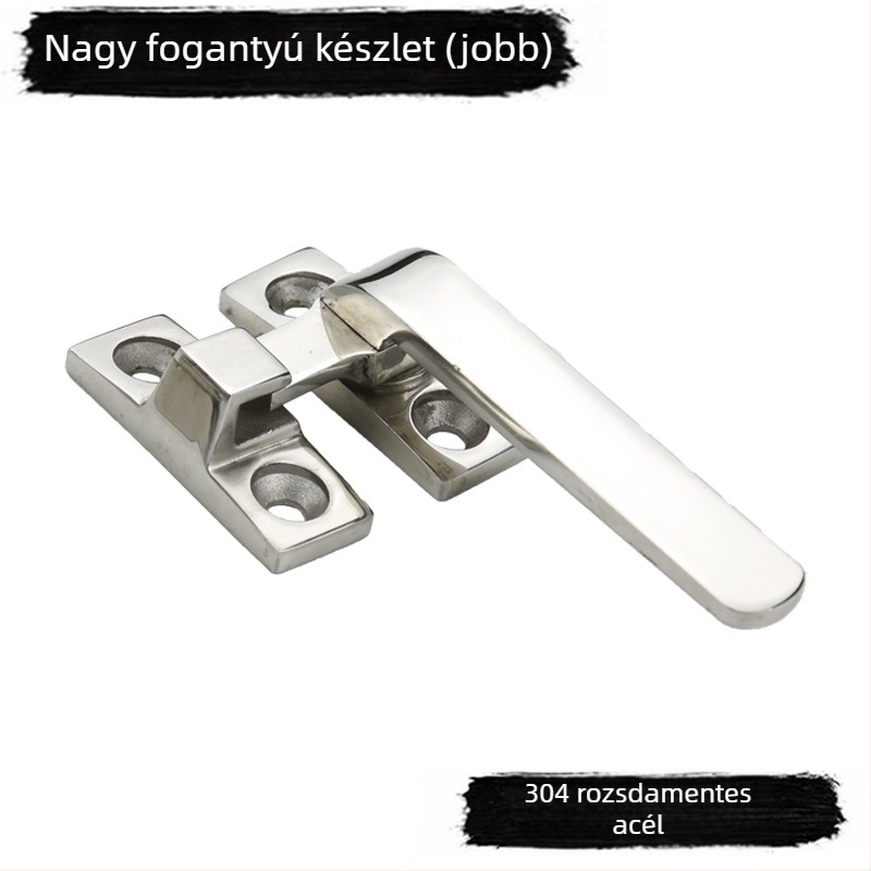 304 rozsdamentes acél zárható fogantyú szekrényajtókhoz, modell LCL-LCR80/100, tömör kivitel, FHS31/41 mechanikus szekrényekhez