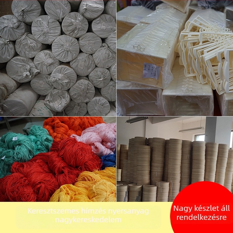 Needle Love 99 keresztszemes készlet – európai stílusú virágos koszorú falikép nappali és hálószoba számára – DIY hímzés