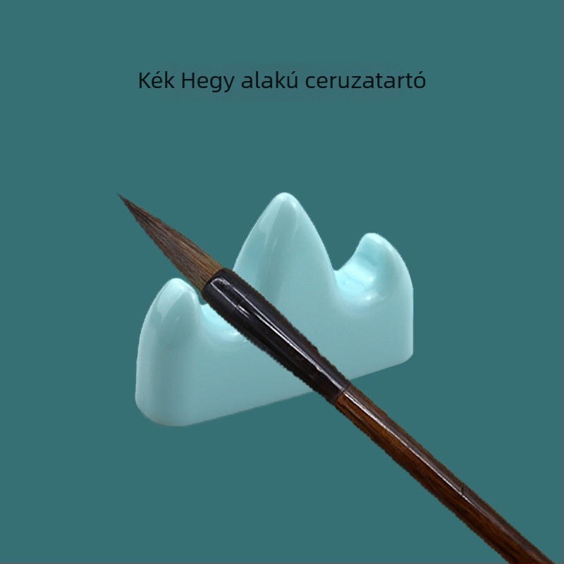Hegy alakú tolltartó és ecsettartó, retro stílus, kék, tartós