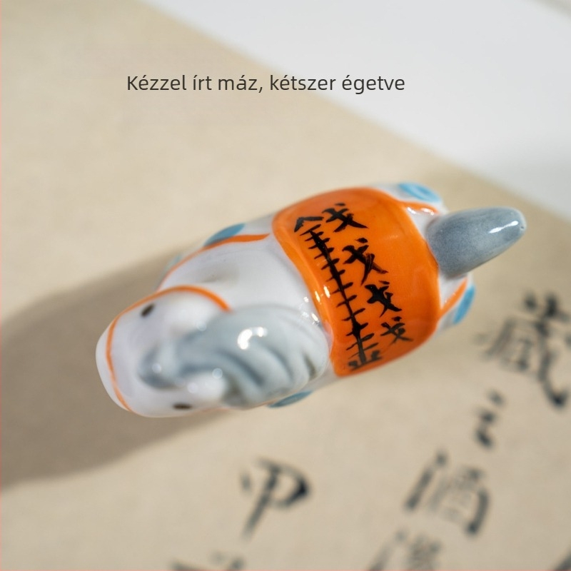 Tang-dinasztia kerámiából készült ló alakú tolltartó, aranyos és kreatív kínai stílusú asztali dísz