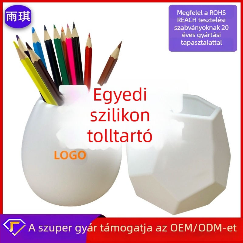 Kör alakú szilikon toll- és ceruzatartó, diákasztali rendező, kozmetikai és kisebb kiegészítők tárolója