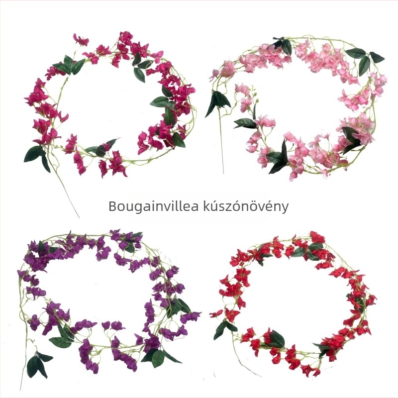 Mesterséges bougainvillea futónövény beltéri falidísz – nappaliba