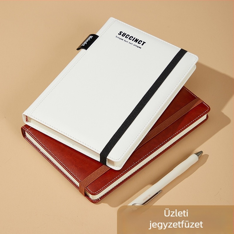 A5-ös üzleti notesz, luxus irodai megbeszélésekhez, oldalsó zsebek a jegyzetekhez, logóval testreszabható