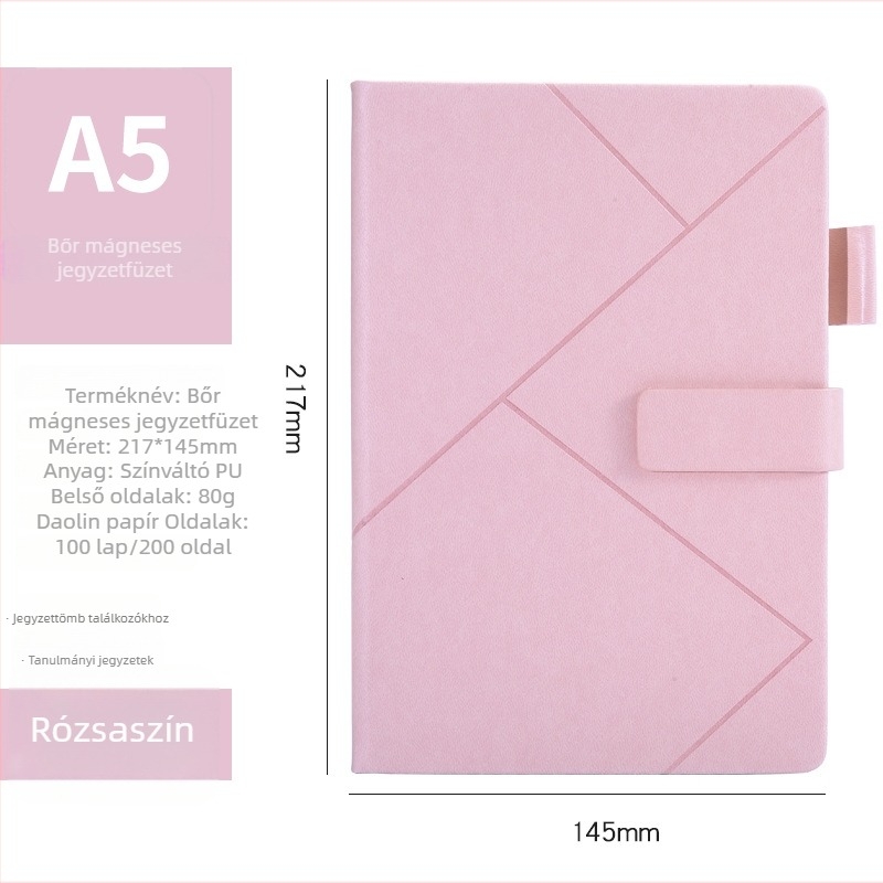 Személyre szabott üzleti notesz minimalista kialakítással, méretek A5 és B5, retro kreatív napló, műbőr borító, ragasztott kötés, Daolin papír, 80 g/m², logó testreszabás