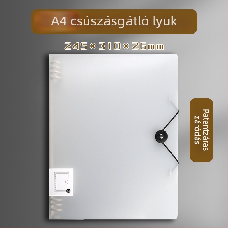 Átlátszó PP DIY jegyzetfüzet burkolat, két részes fedéllel és négylyukú kötés