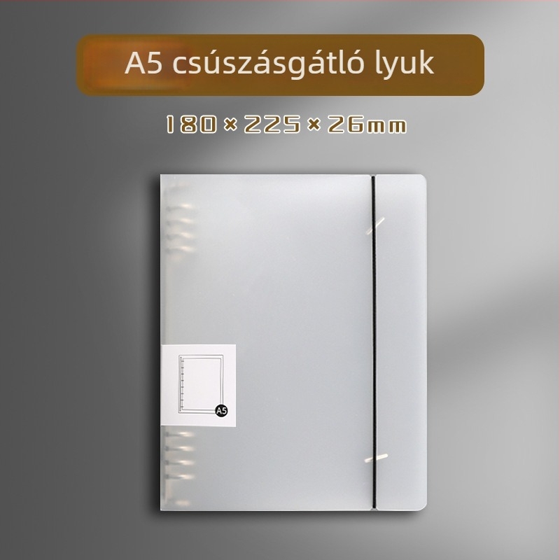 Átlátszó PP DIY jegyzetfüzet burkolat, két részes fedéllel és négylyukú kötés