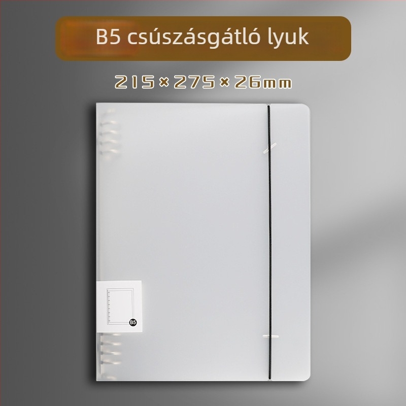 Átlátszó PP DIY jegyzetfüzet burkolat, két részes fedéllel és négylyukú kötés