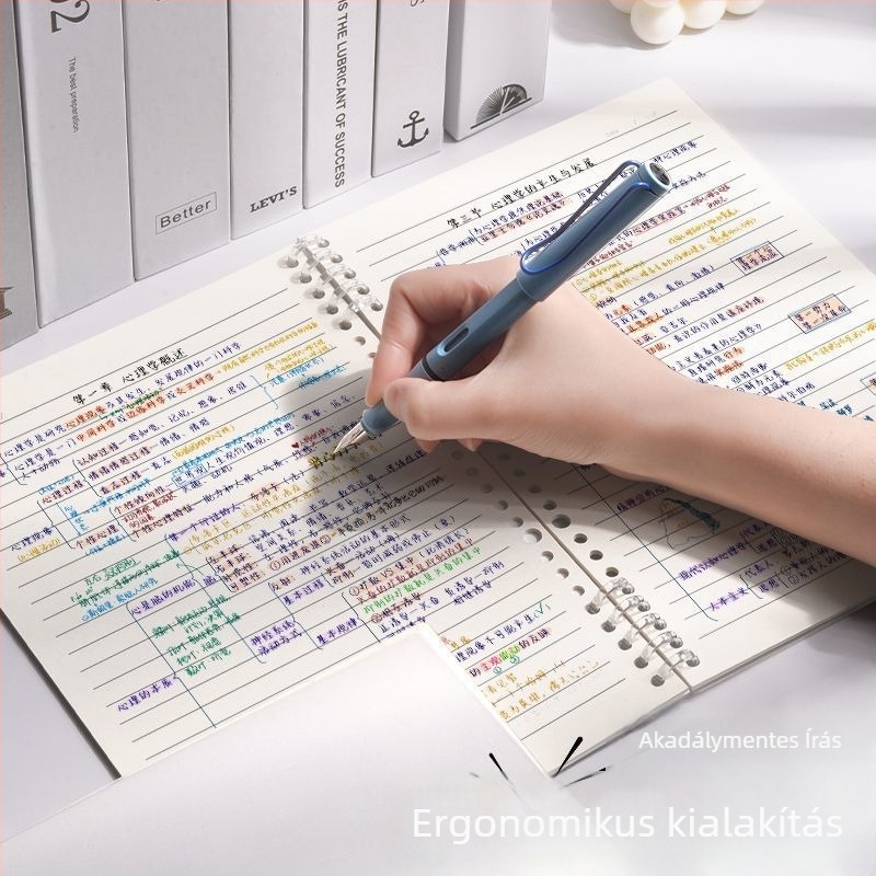 A5-ös notesz kínai stílusú tinta-árnyalat dizájnnal, leválasztható spirálkötéssel, vast papírral, tanuláshoz és vizsgára felkészüléshez