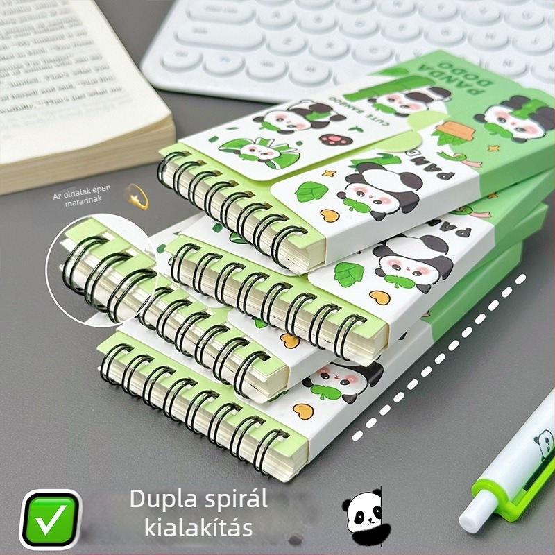 Cuki panda angol szókincs jegyzet, memóriakönyv, hordozható zsebfüzet középiskolásoknak