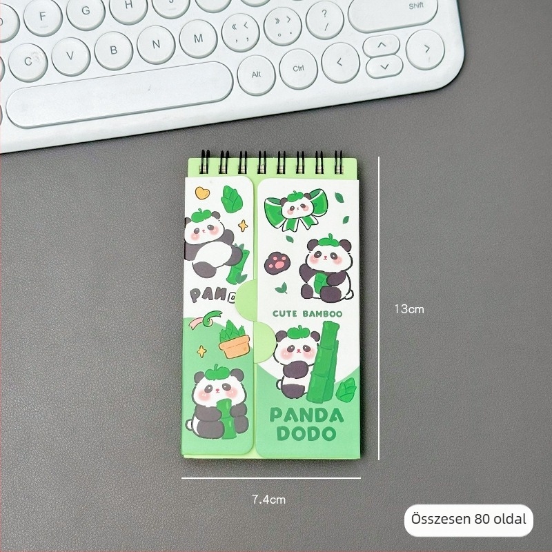 Cuki panda angol szókincs jegyzet, memóriakönyv, hordozható zsebfüzet középiskolásoknak