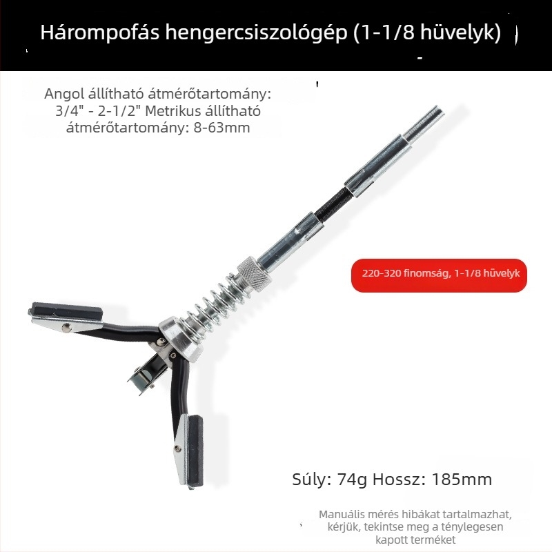 Autóhenger csiszoló háromágú tok és csiszoló kő