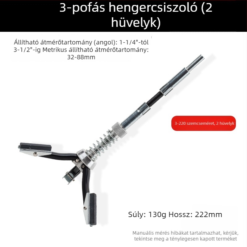 Autóhenger csiszoló háromágú tok és csiszoló kő