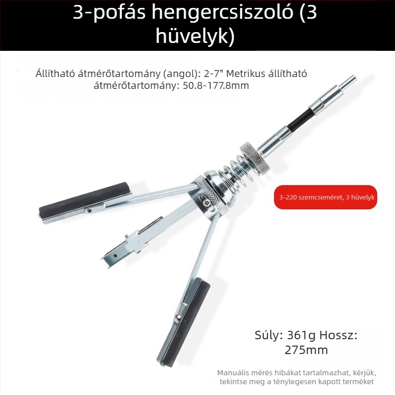 Autóhenger csiszoló háromágú tok és csiszoló kő